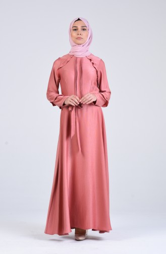 Robe Hijab Rose Pâle 3092-02