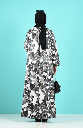 Schwarz Hijab Kleider 3182-01