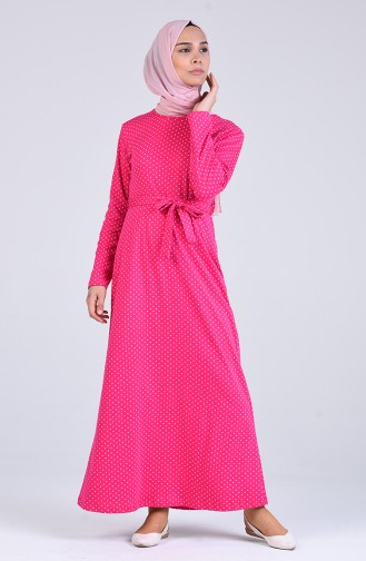 Fuchsia Hijab Kleider 4462-01
