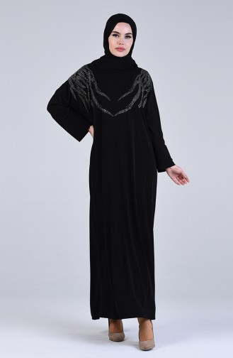 Robe Hijab Noir 1637-01