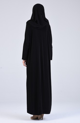 Taşlı Elbise 1637-01 Siyah