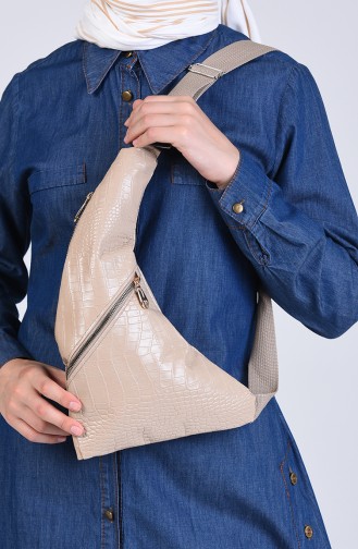 Beige Shoulder Bags 1306-14