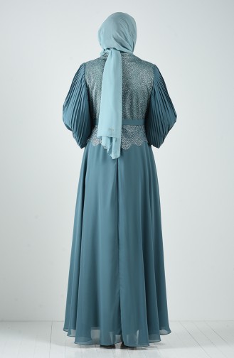 Grün Hijab-Abendkleider 1317-03