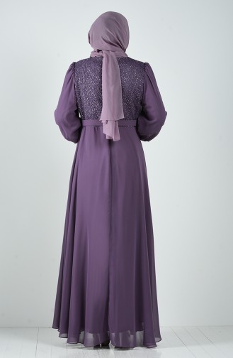 Lilac İslamitische Avondjurk 1321-01