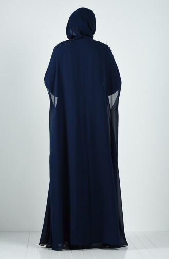 Habillé Hijab Bleu Marine 1323-01