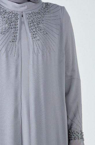 Habillé Hijab Gris 1325-02