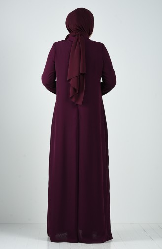 Zwetschge Hijab-Abendkleider 1325-04