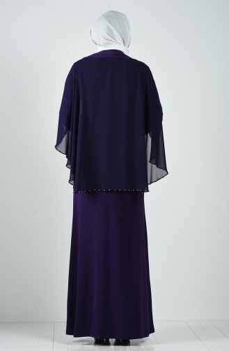 Lila Hijab-Abendkleider 3156-02