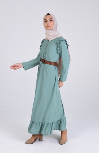 Robe Hijab Vert noisette 8019-03