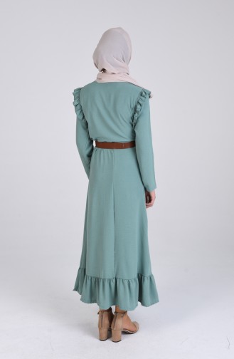 Robe Hijab Vert noisette 8019-03