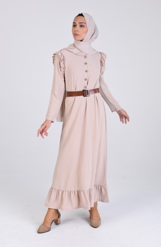 Robe Hijab Beige 8019-06