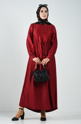Dunkel-Zwetschge Hijab Kleider 3087-02