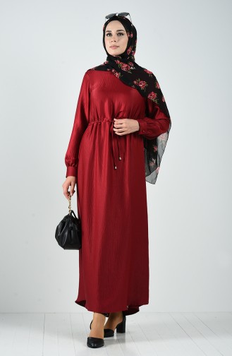Dunkel-Zwetschge Hijab Kleider 3087-02