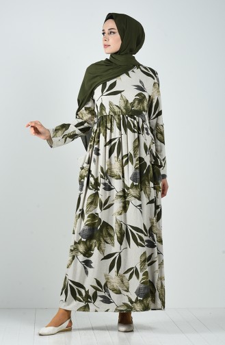 Robe Hijab Khaki Foncé 8079-02