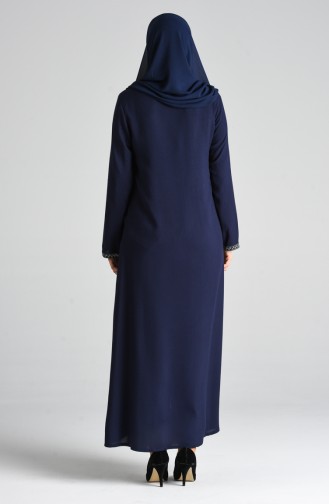 Navy Blue Abaya 0617-02