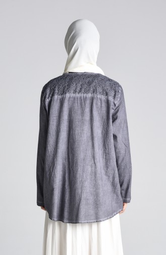Gray Overhemdblouse 1313-08