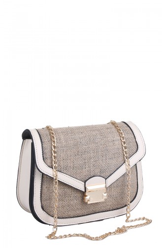 Creme Schultertasche 408-116