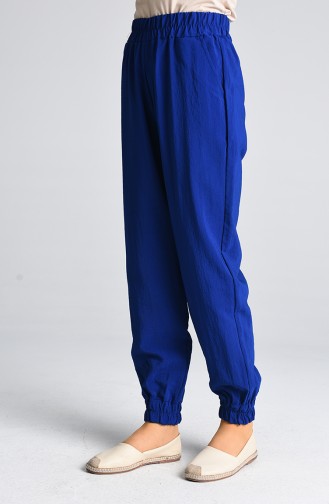 Pants with Elastic waist Pockets 3189-01 Saxe Blue 3189-01