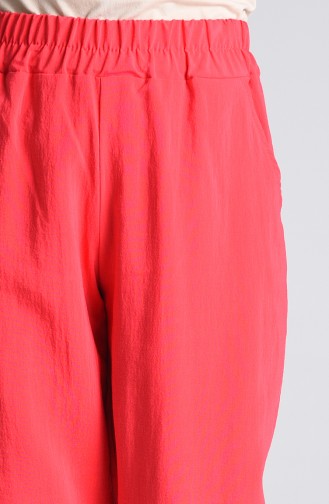 Pants with Elastic waist Pockets 3189-05 Coral 3189-05