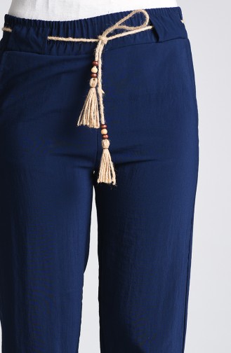 Fancy Belt Pants 3190-05 Navy Blue 3190-05