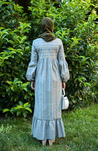 Khaki Hijab Kleider 1400-03