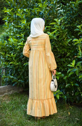 Senf Hijab Kleider 1400-04