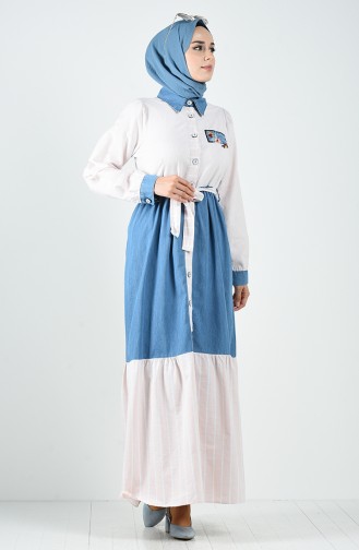 Robe Hijab Saumon 8053-03