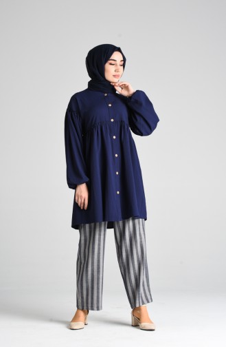 Navy Blue Tuniek 1399-03