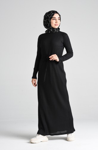 Black Hijab Dress 3187-02