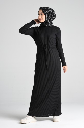 Black Hijab Dress 3187-02