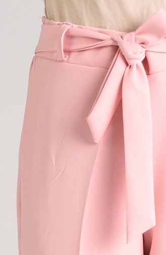 Belted Straight-leg Trousers 5010-02 Pink 5010-02