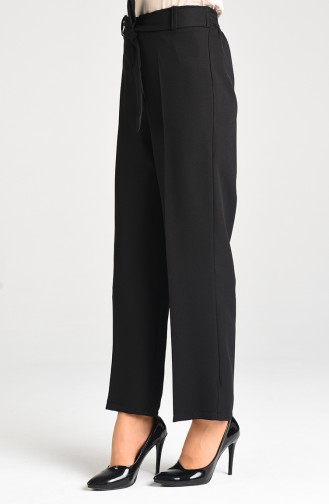 Belted Straight Leg Pants 5010-03 Black 5010-03