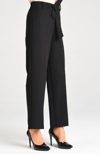 Belted Straight Leg Pants 5010-03 Black 5010-03