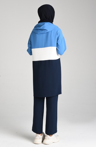 Aerobin Fabric Tunic Trousers Double Suit 5552-01 Blue 5552-01