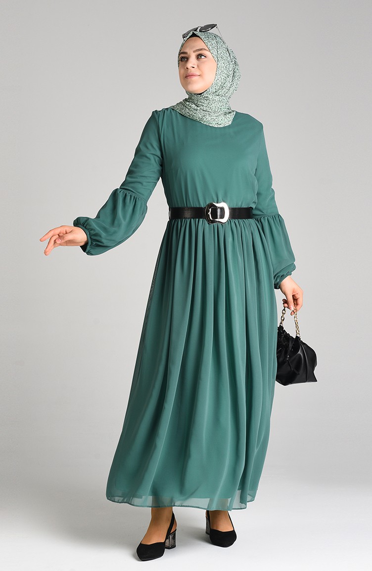 plain green dress