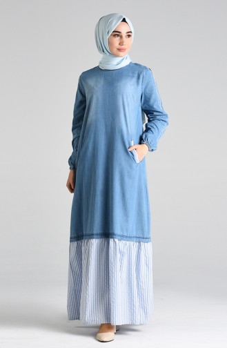فستان أزرق جينز 8051-01