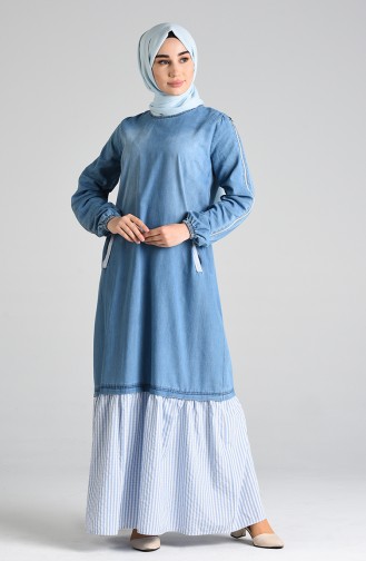 فستان أزرق جينز 8051-01