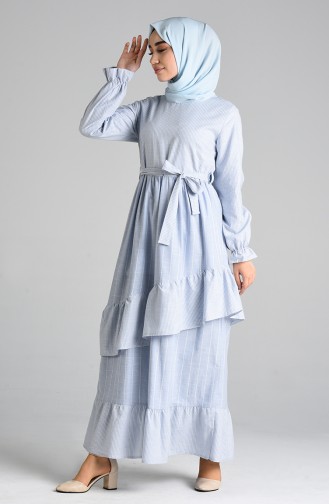 Robe Hijab Bleu 8072-03