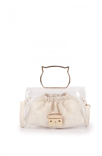 Beige Schultertasche 55Z-04