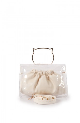 Beige Schultertasche 55Z-04