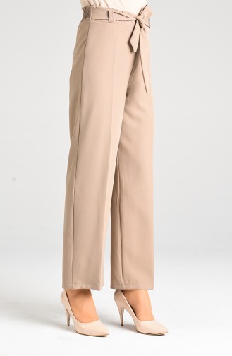 Belted Straight Leg Pants 5010-06 Mink 5010-06