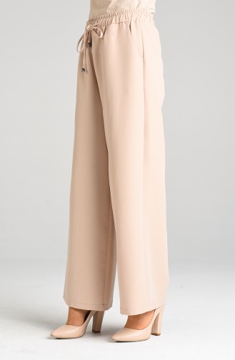 Baggy Trousers with Pockets 1522-08 Beige 1522-08