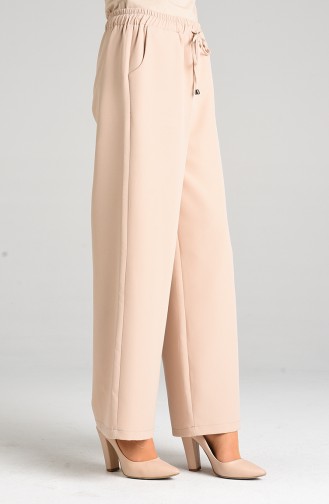 Baggy Trousers with Pockets 1522-08 Beige 1522-08