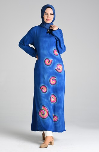 Saks-Blau Hijab Kleider 32205-05