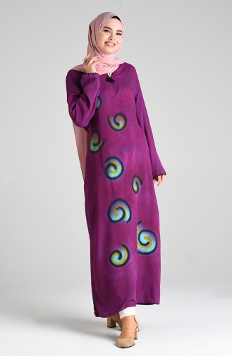 Plum Hijab Dress 32205-02