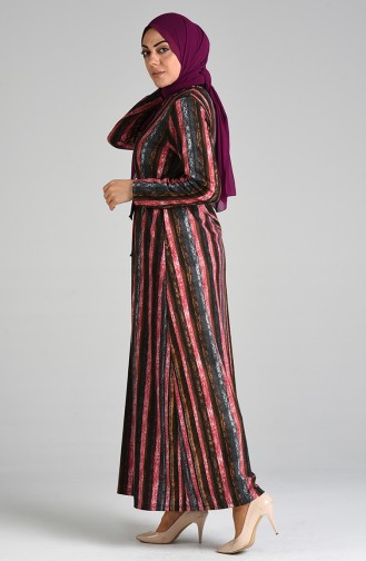 Fuchsia Hijab Kleider 5709C-02