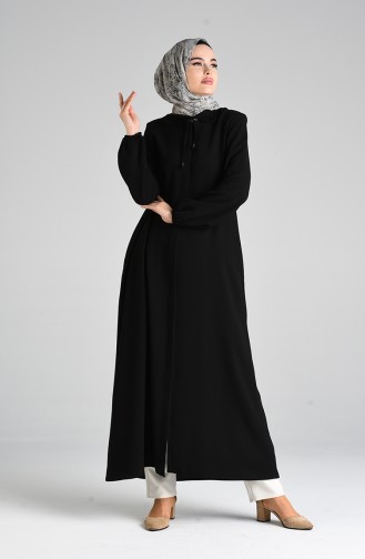Kolu Lastikli Elbise 19019-01 Siyah