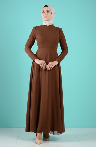 Robe Hijab Couleur Brun 5240-02