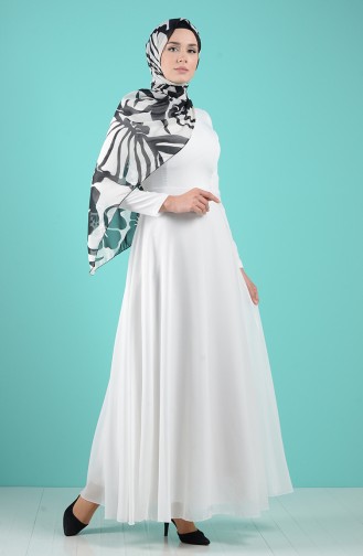 Naturfarbe Hijab Kleider 5240-03