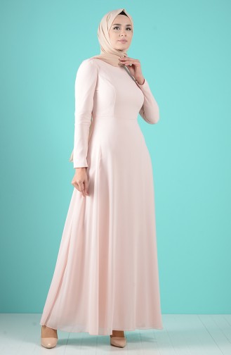 Lachsrosa Hijab Kleider 5240-11